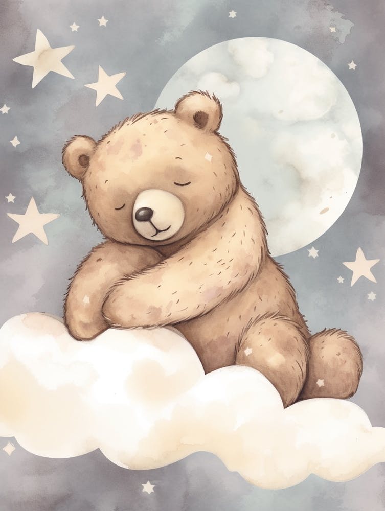 Sleeping Baby Brown Bear 1
