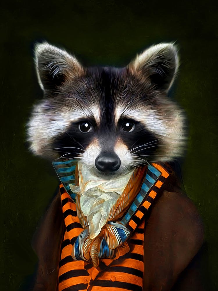 Malik The Wandering Racoon Pet Portraits