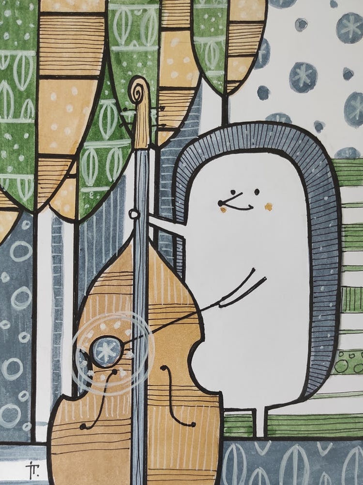 Hedgehog and cello
