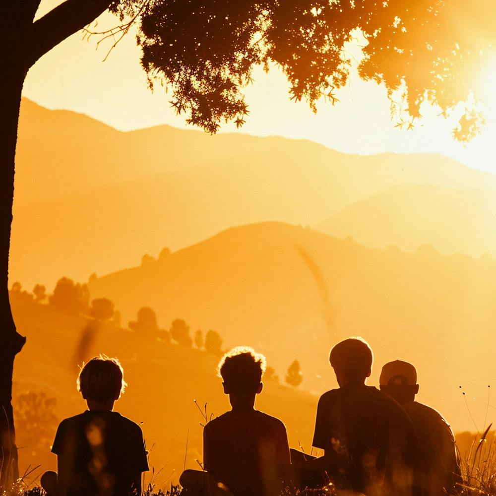 Children At Sunset