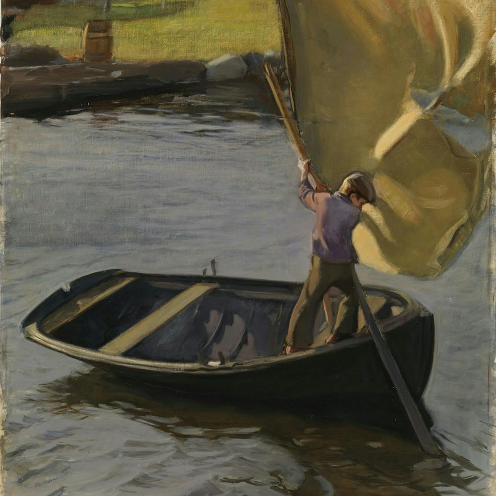 Boy And Sail, 1902, By Magnus Enckell