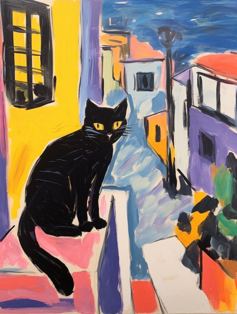 Painting Of A Cat In Split Croatia 3