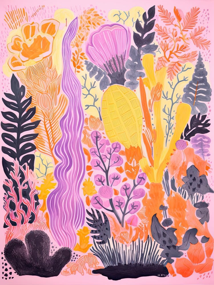 Colourful Botanical Risograph Style 26