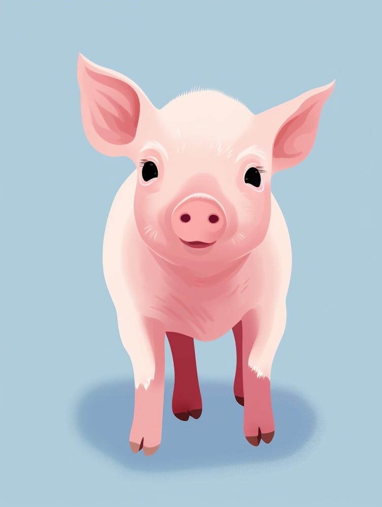 Baby Tier Illustration Schwein 1
