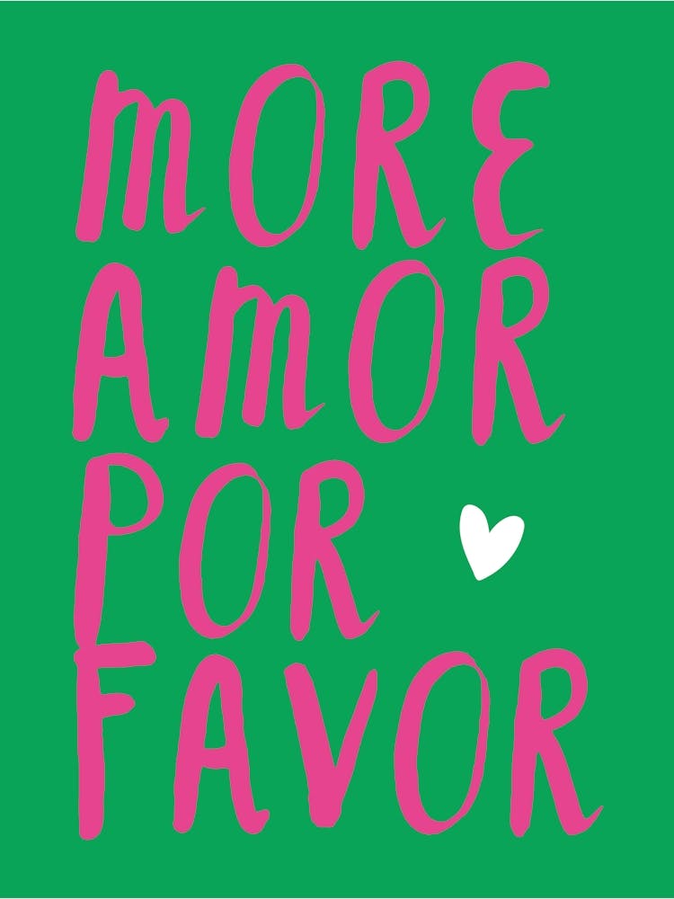More amor por favor - green/pink