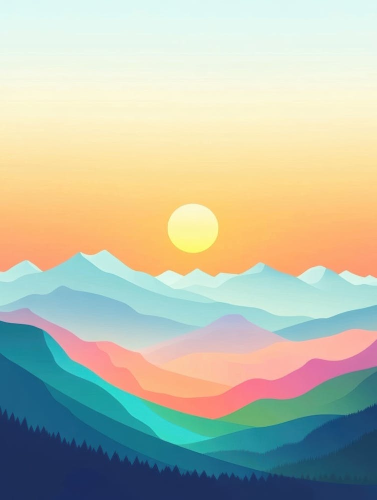 Abstrakte Berglandschaft 1