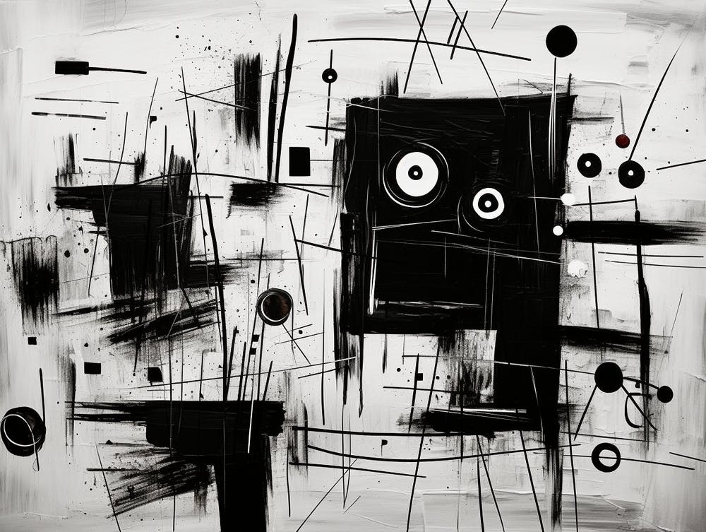 Emotions Abstract Black And White 1