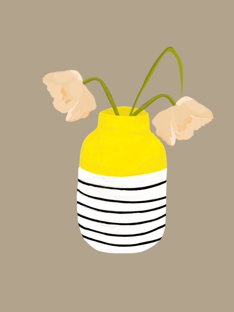 Mio Vaso Lemon Stripes