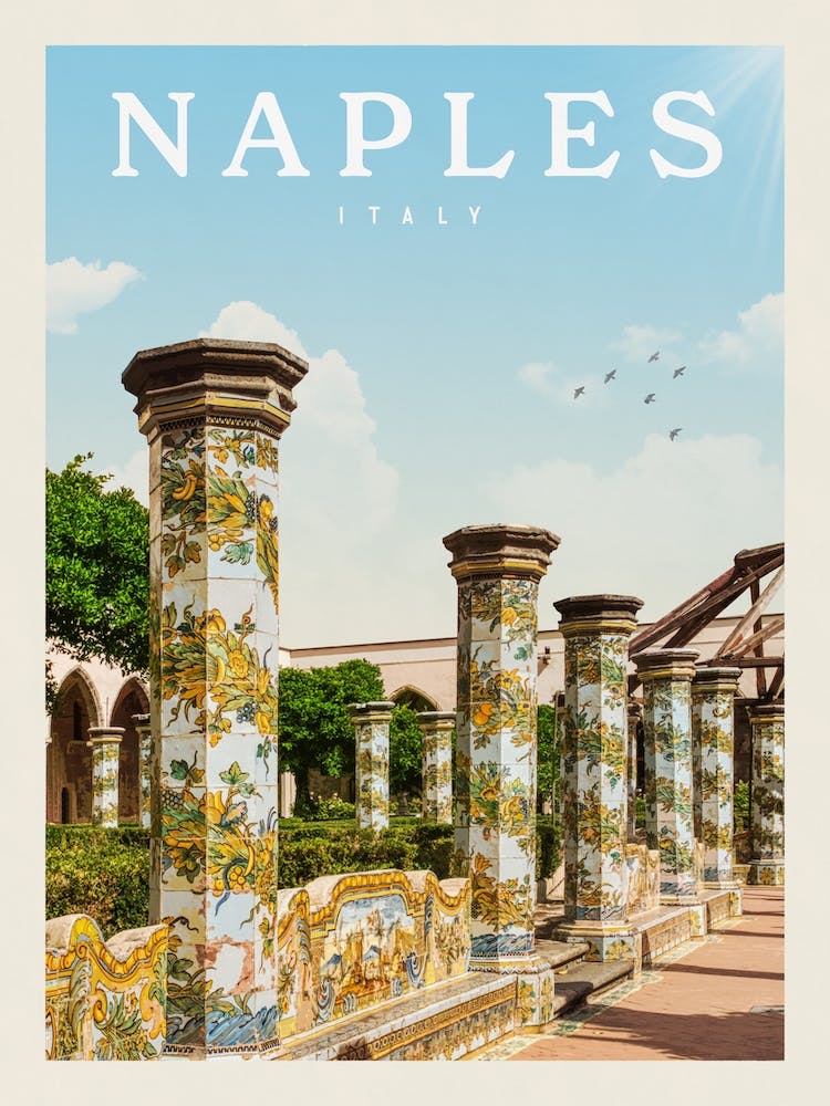 Naples Italy Travel Poster