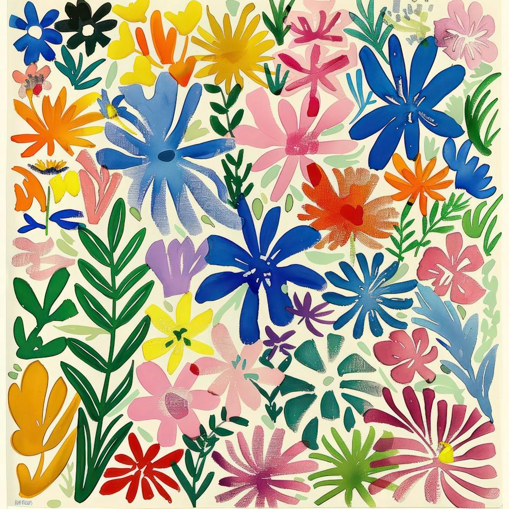 Summer Flowers Painting Matisse Style 5