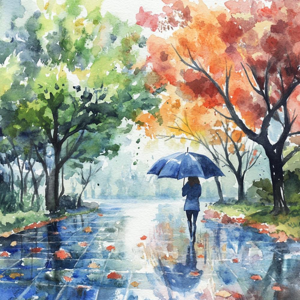 Jour de Pluie à l'Aquarelle 2