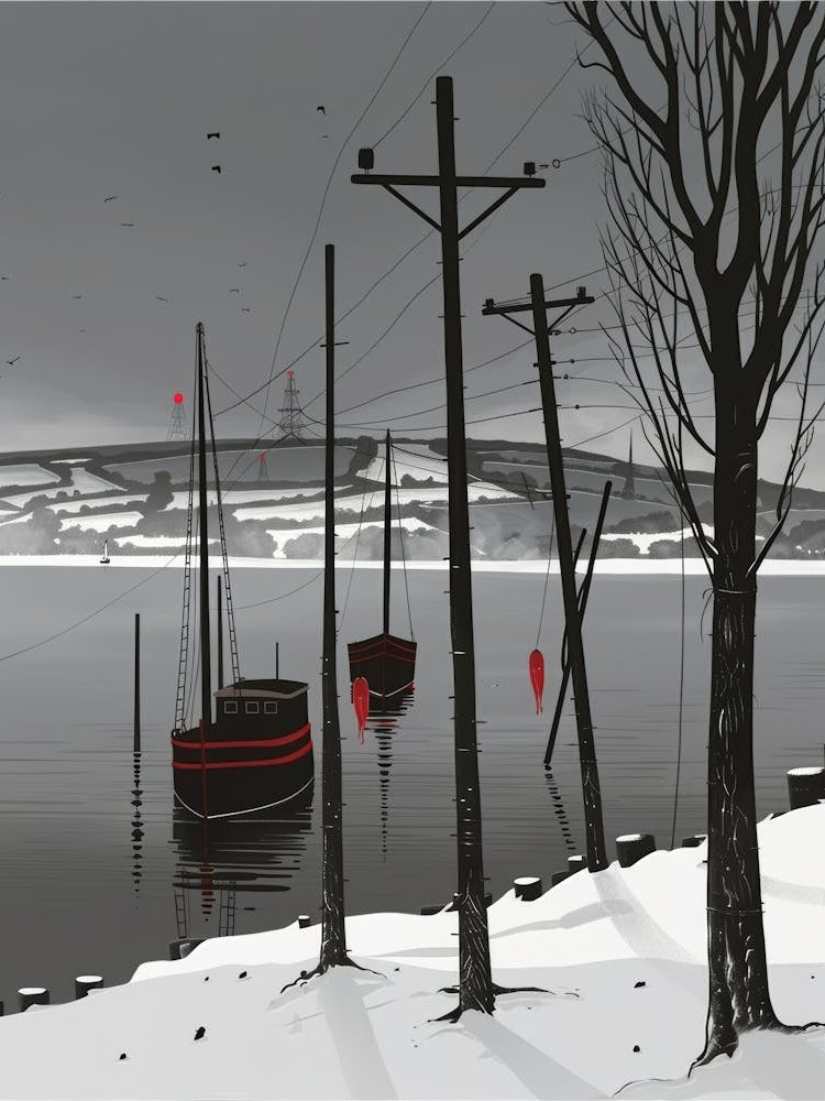 Boats In The Snow