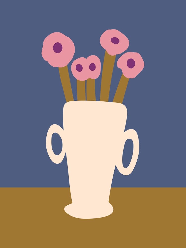 Flowers In A Vase Simple Naïf