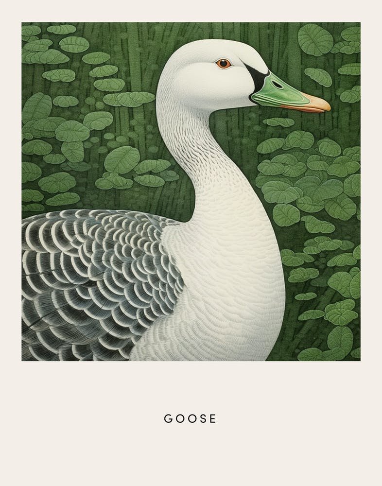 Ohara Koson Inspired Bird Painting Goose 1 Poster