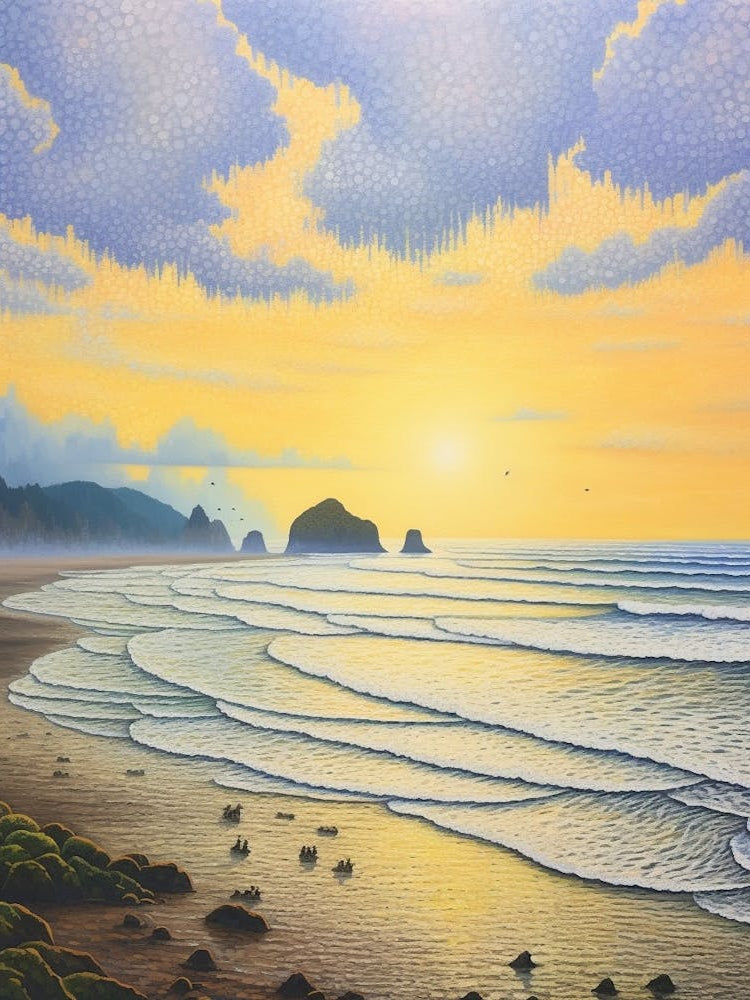 Cannon Beach Washington Retro Pop Art 10