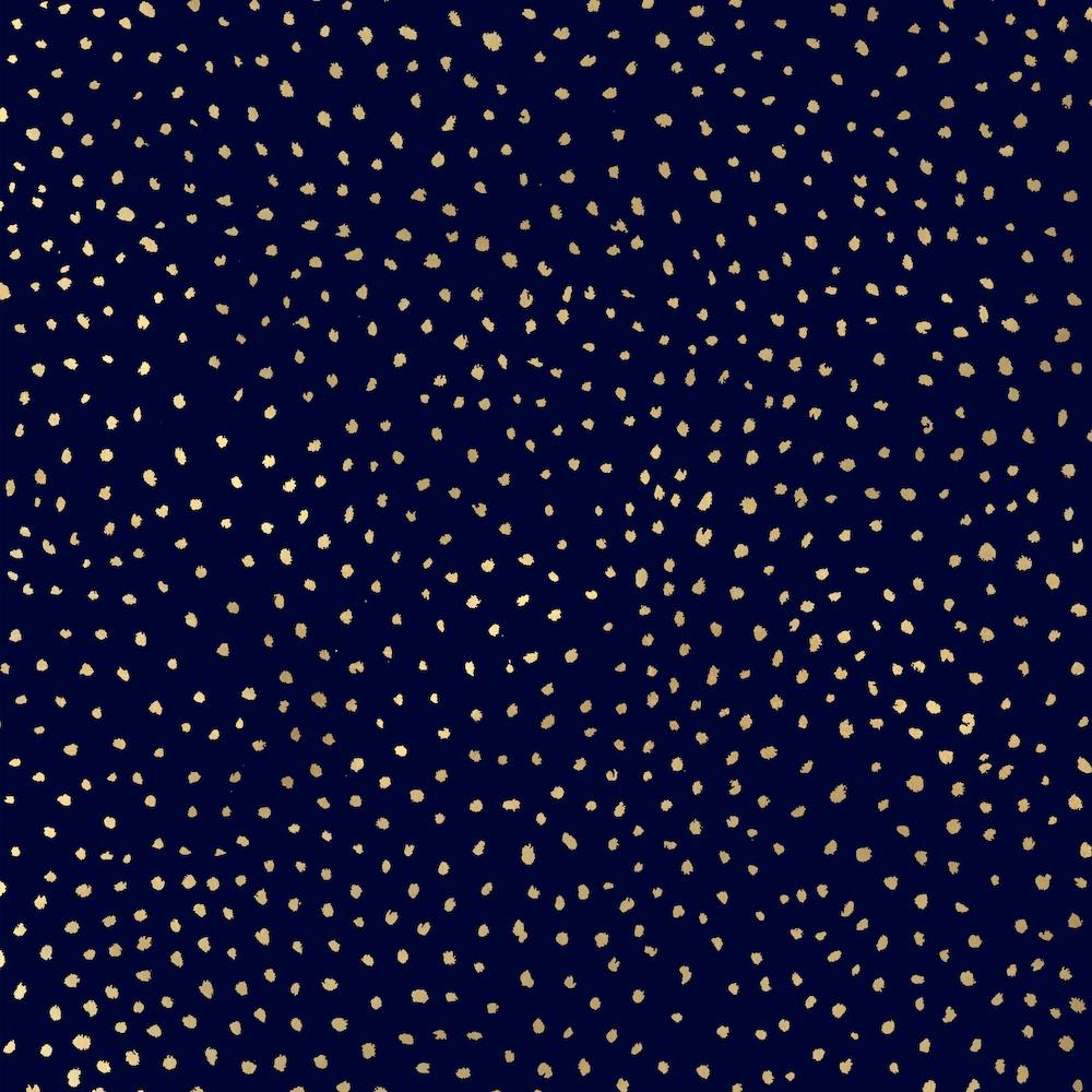 Dotted Gold And Navy Square