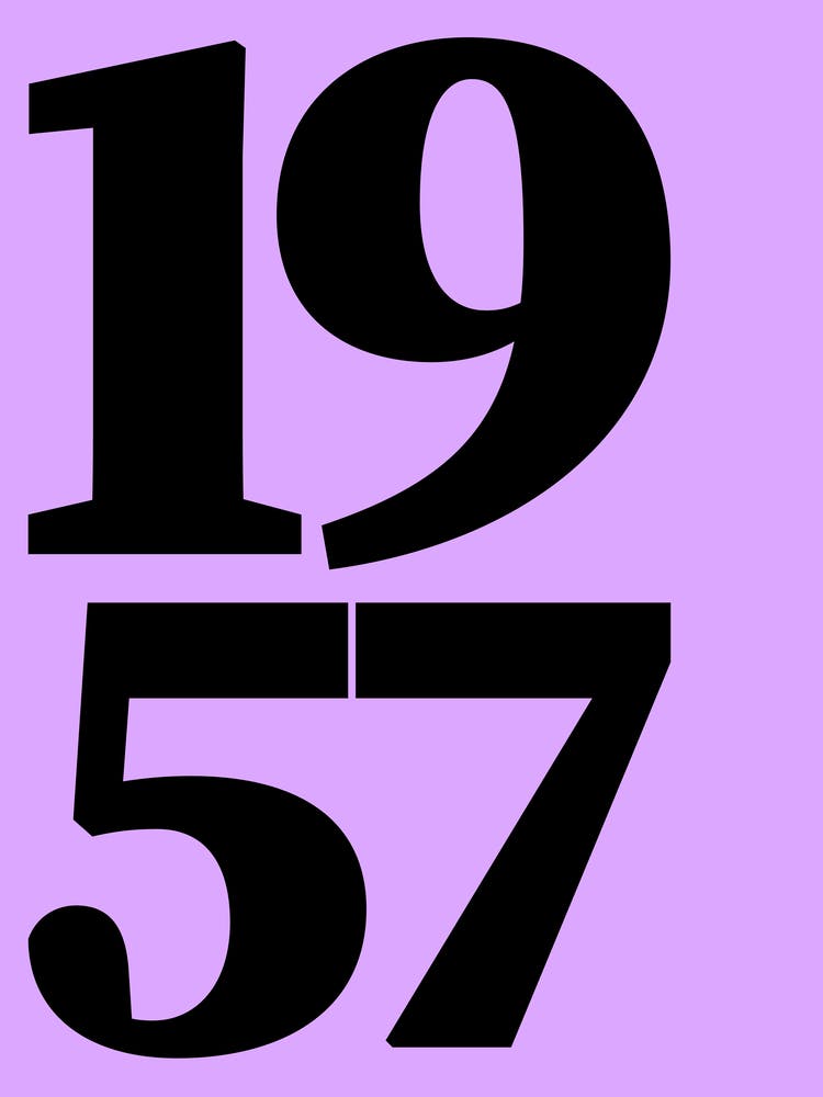1957 Typography Date Year Word