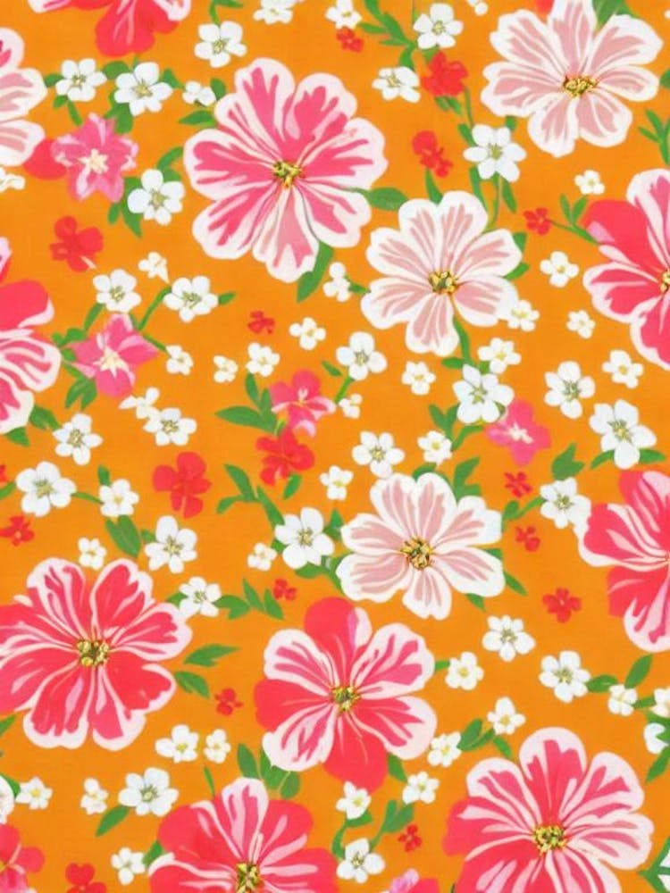 Petunia Floral Print Warm Tones 1 Flower