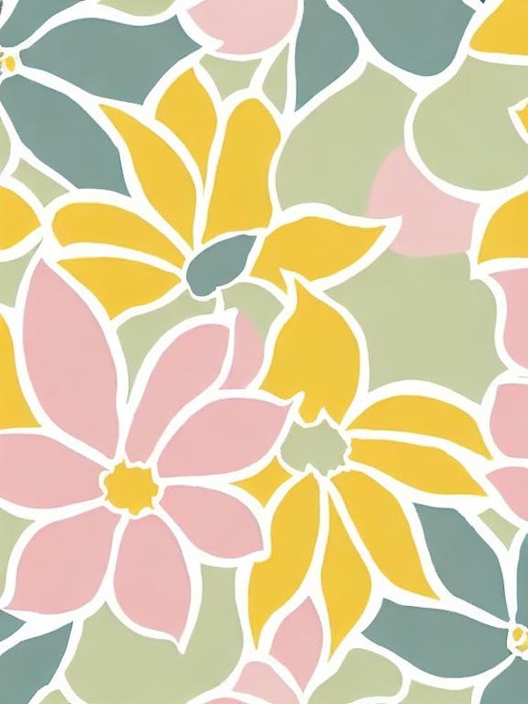Statice Pastel Floral 4 Flower