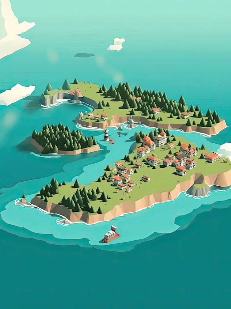 Seychelles, Flat Illustration 4