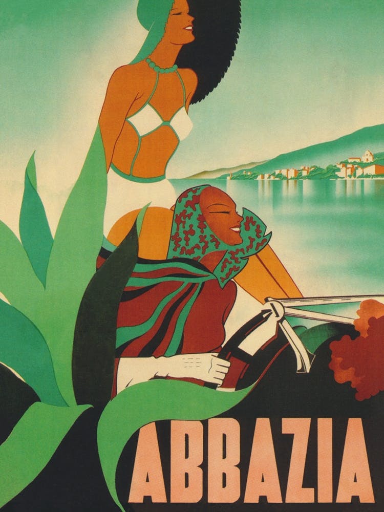 Abbazia Vintage Travel Poster