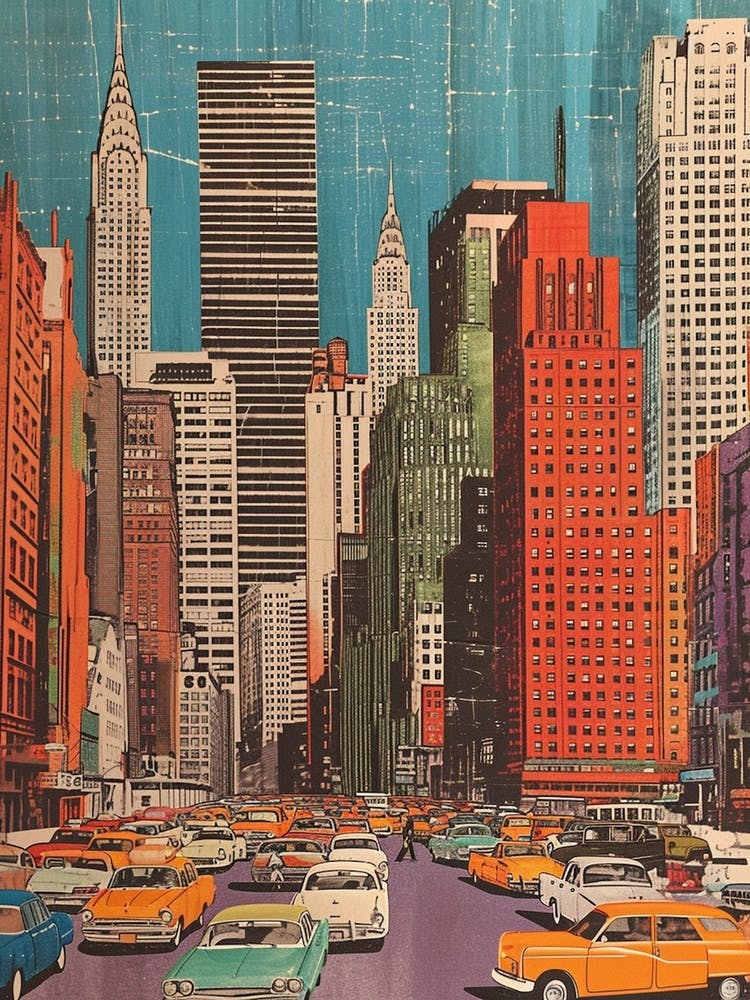Kitsch Retro New York Collage 4
