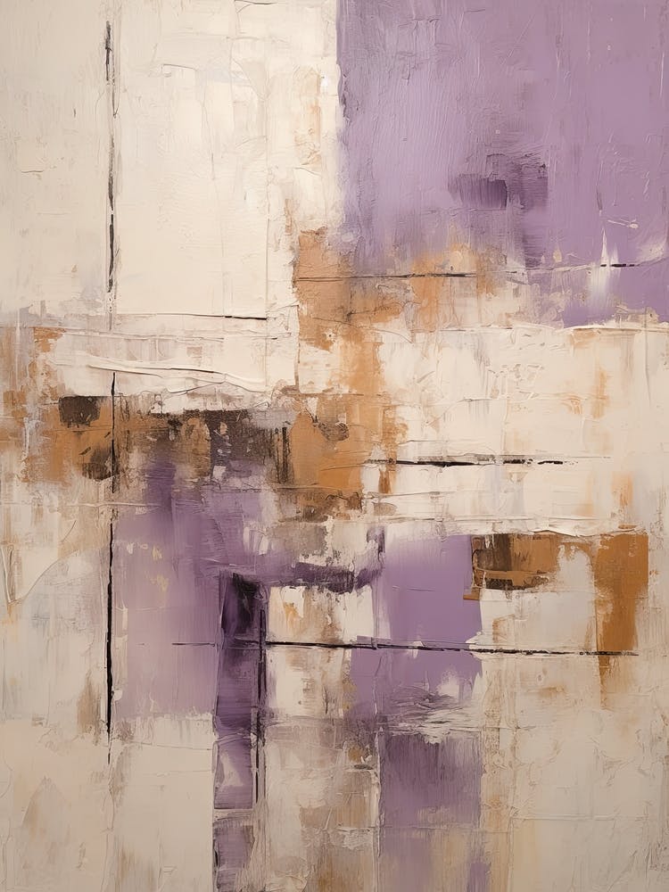 Purple And Brown Abstract Raw Painting 2