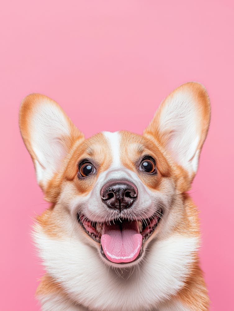 Portrait Of A Corgi Dog.Generated AI. Wall