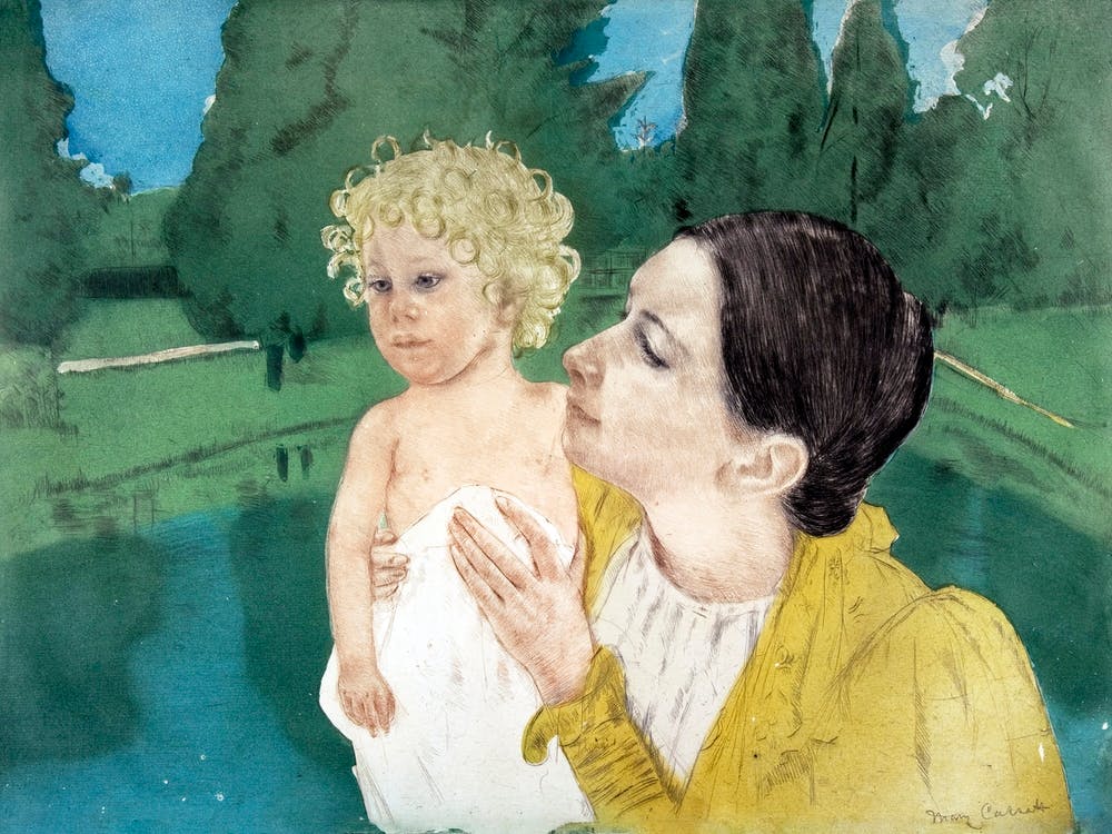 By the Pond (ca. 1896), Mary Cassatt