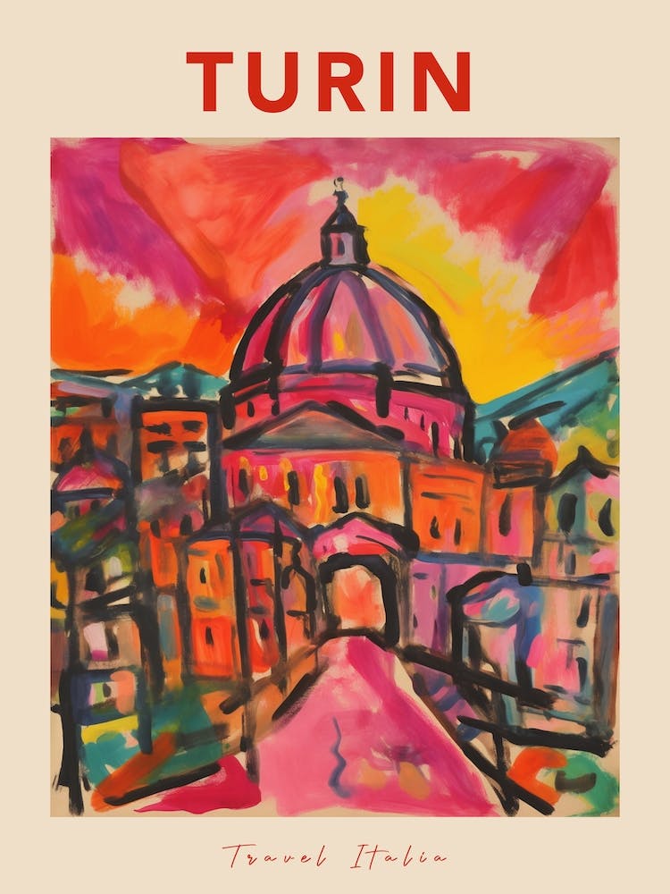 Turin Italia Travel Poster