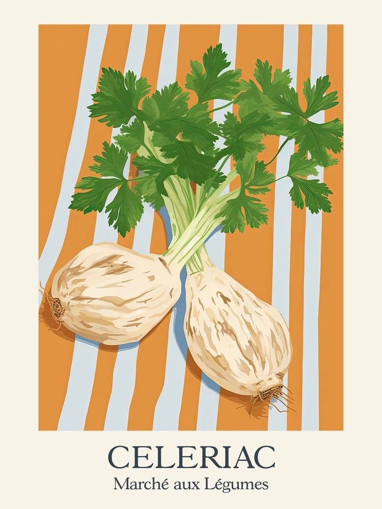 Marche Aux Legumes Céleri-rave Illustration d'été 3
