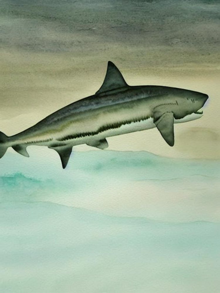 Basking Shark II Storybook Watercolour