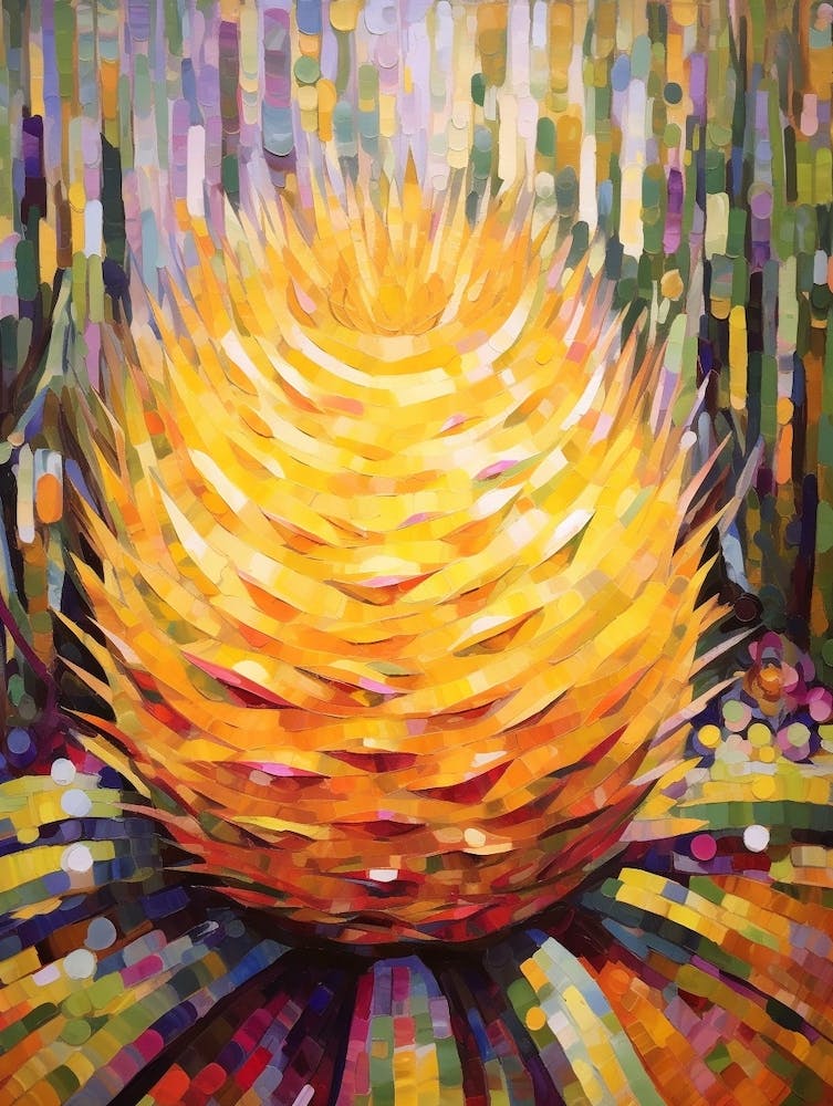 Cactus Painting Golden Barrel 3