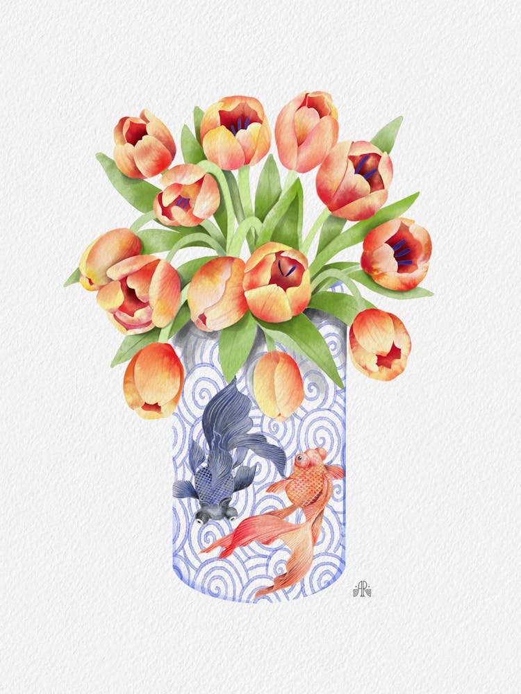Tulips and Goldfish 