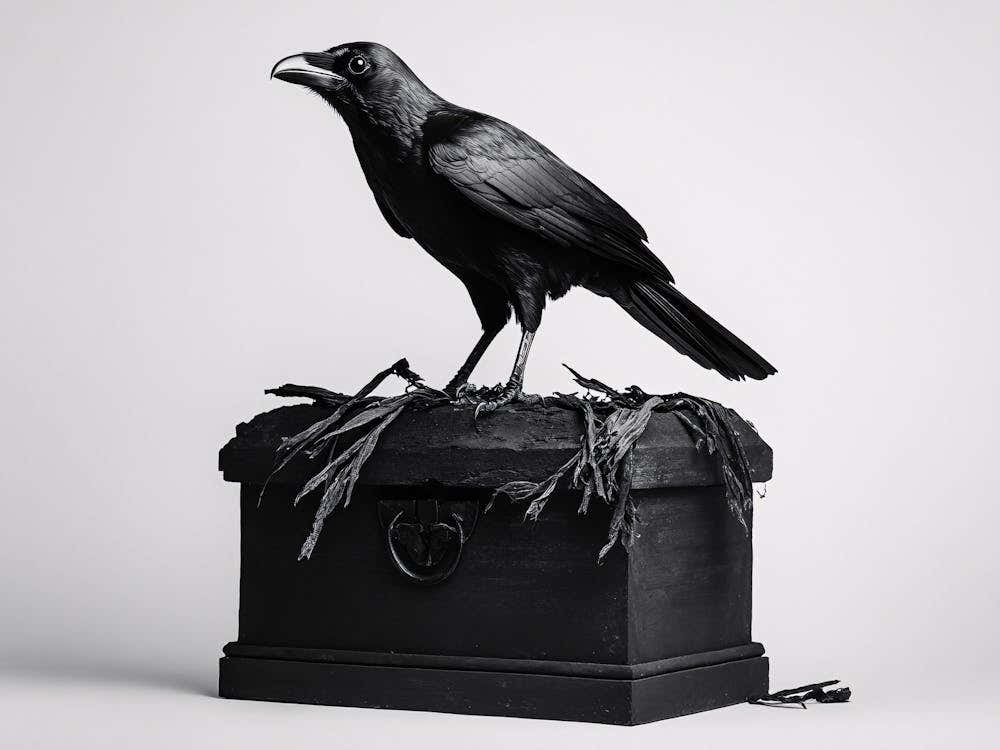 Crow On A Treasure Box