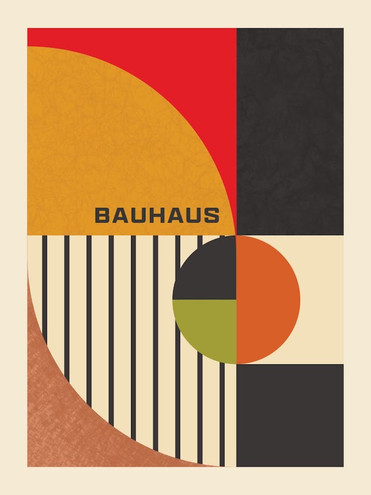 Bauhaus Abstract Colourful Print 2