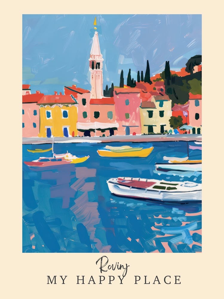 My Happy Place Rovinj 1 Travel Poster