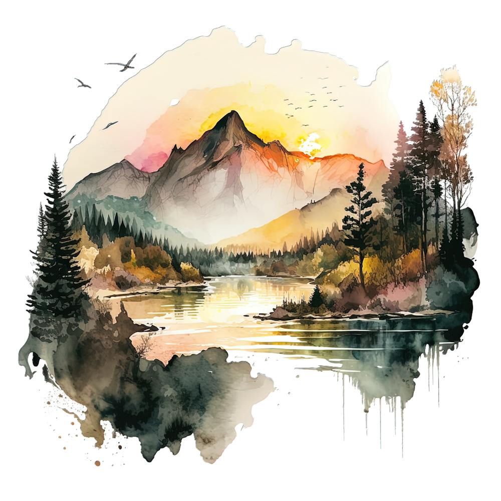 Watercolor Landscape Painting 8