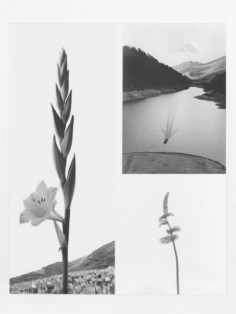 Gladiolus Flower Photo Collage 4