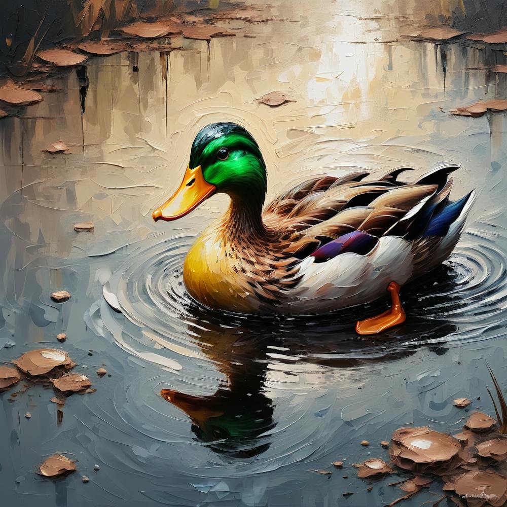 Duck In Water 1