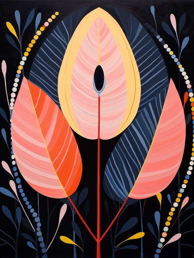 Bird Of Paradise 2 Hilma Af Klint Inspired Flower Illustration
