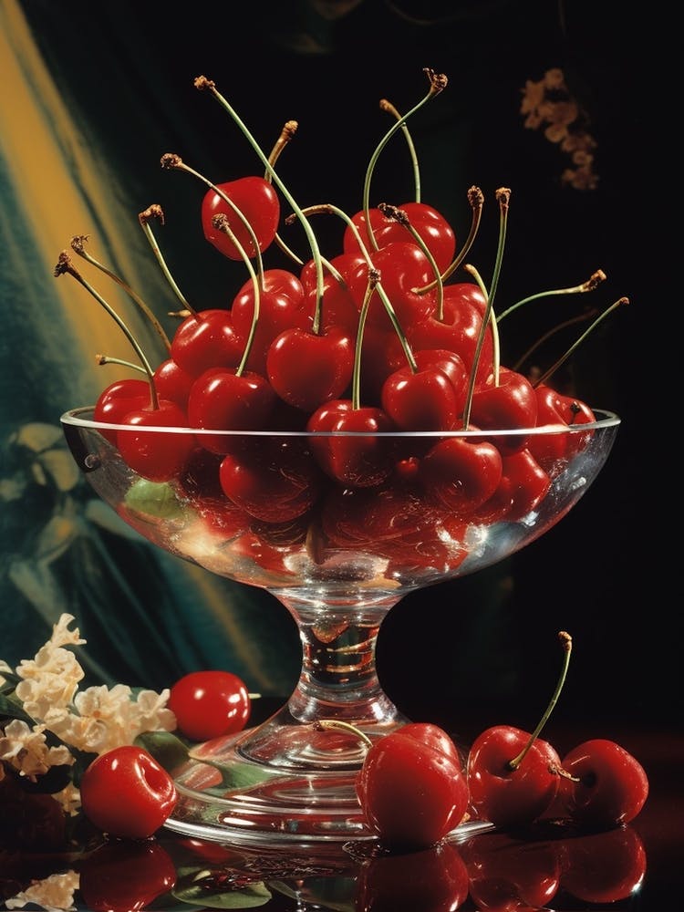 Cherries Retro Photography Style 2