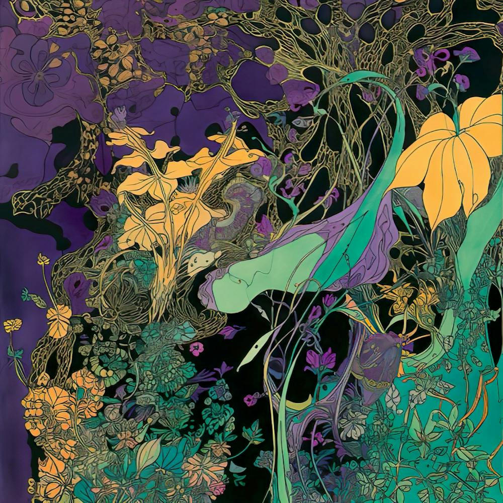 Flowers Trees Forest Mystical Forest Nature