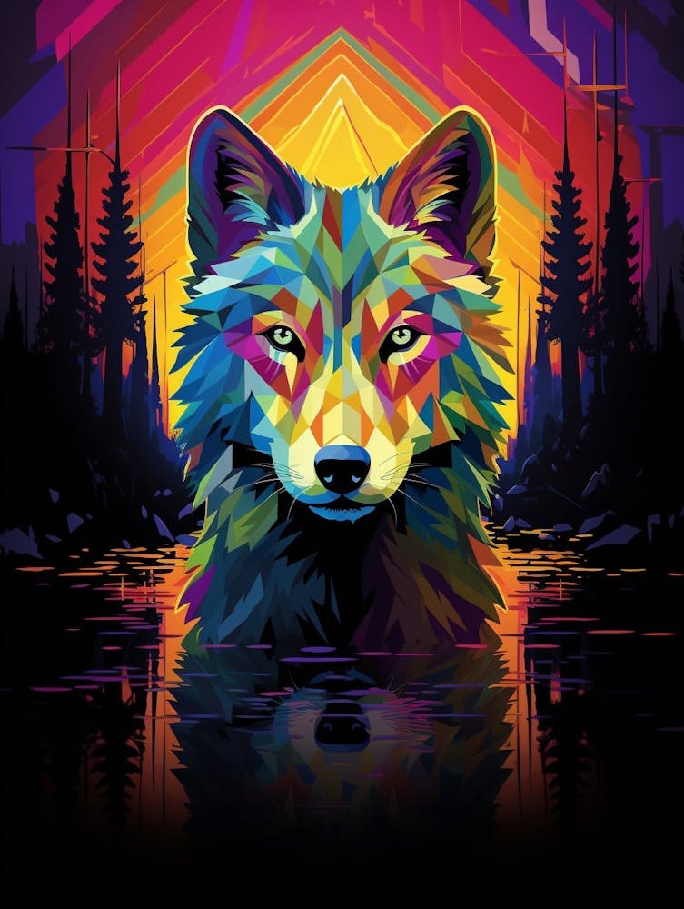 Wolf Geometric Abstract 2