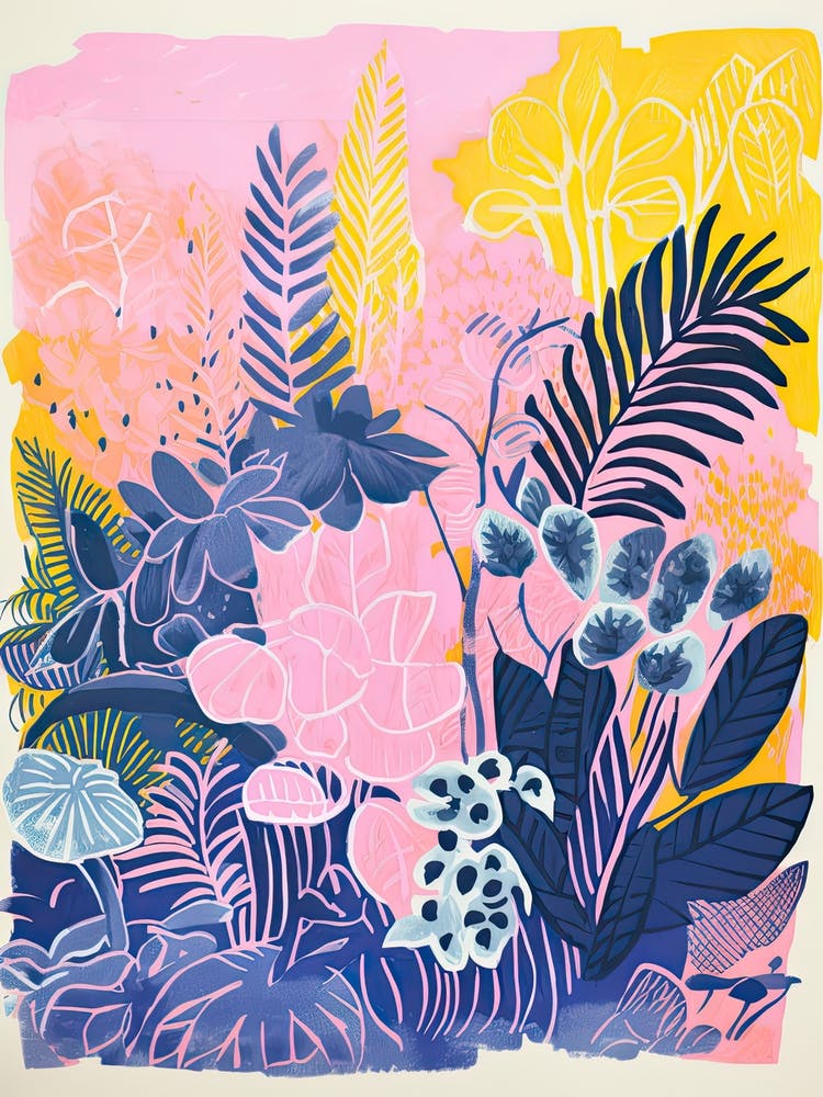 Colourful Botanical Risograph Style 9