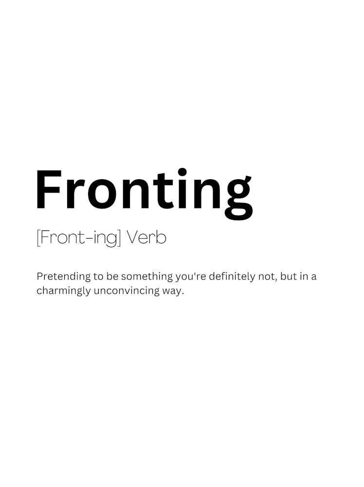 Fronting Definition Meaning