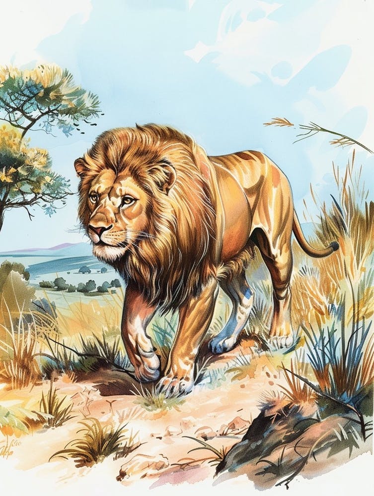 Illustration de Chasse au Lion de Barbarie 1
