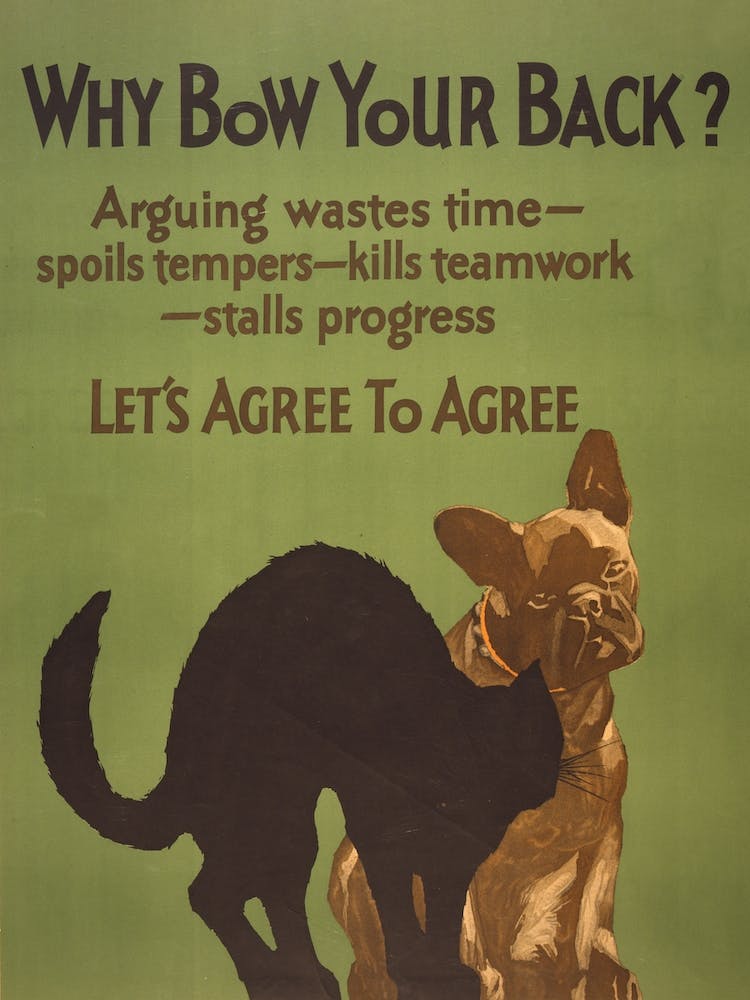 Like Cats And Dogs Vintage Poster