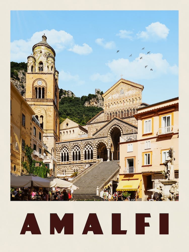 Amalfi Italy Travel Poster