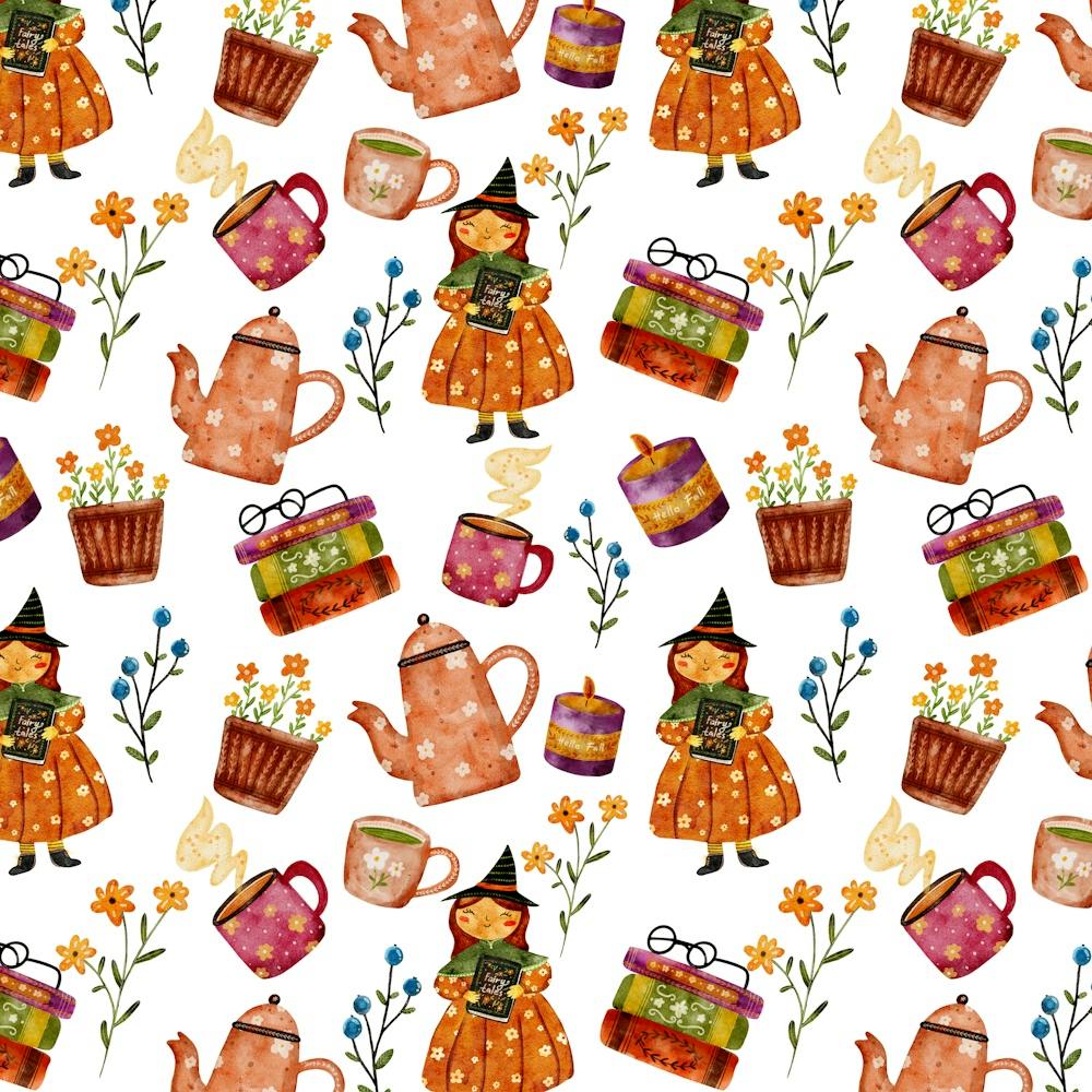 Cottagecore tea cozy illustration